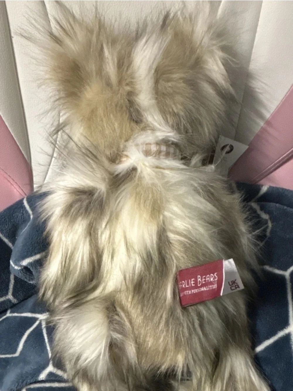 Charlie Bear Plush Small Pet Stuffed Animal in Cream and Tan -